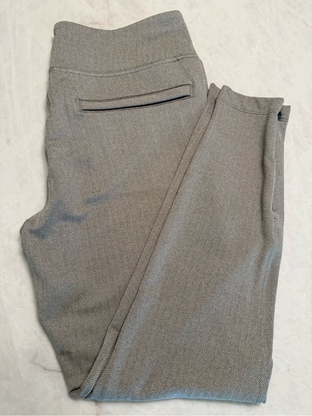 Athleta Taupe Herringbone Stretch Leggings